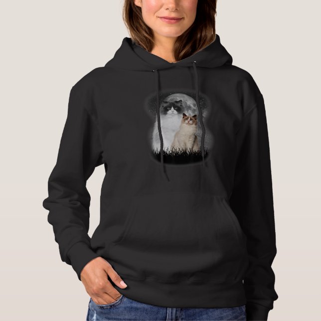 Pull À Capuche Chat Ragdoll mignon avec animal de chat Ragdoll Lu (Devant)