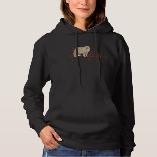 Pull À Capuche Chat Selkirk Rex Battement de coeur EKG Chat & Ch