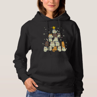Pull À Capuche Chats Arbre de Noël Drôle Noël Chat 73