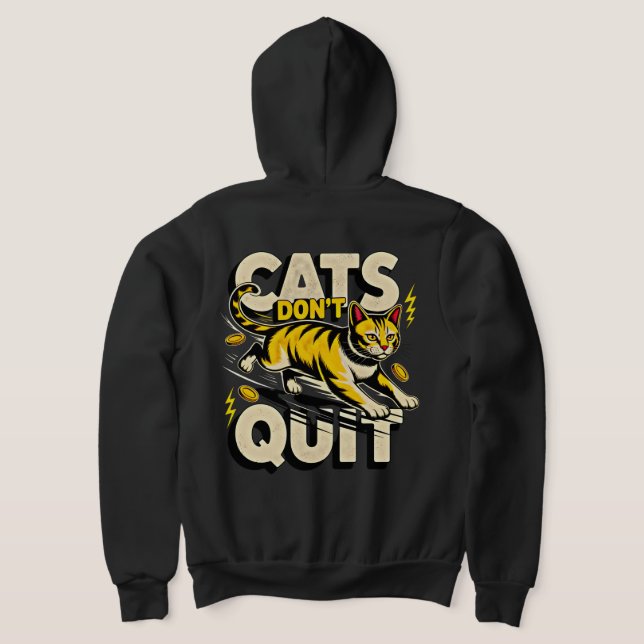 Pull À Capuche Chats entrepreneurs ne renoncent pas - Hustle d'ar (Couchage Retour)