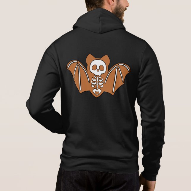 Pull À Capuche Chauve-souris squelette en pain d'épices (Dos)