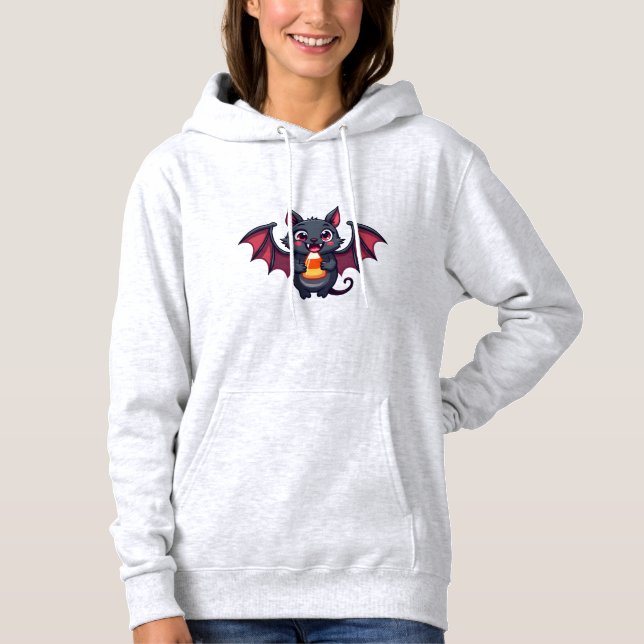 Pull À Capuche Chauve-souris vampire avec bonbons � T-shirt migno (Devant)