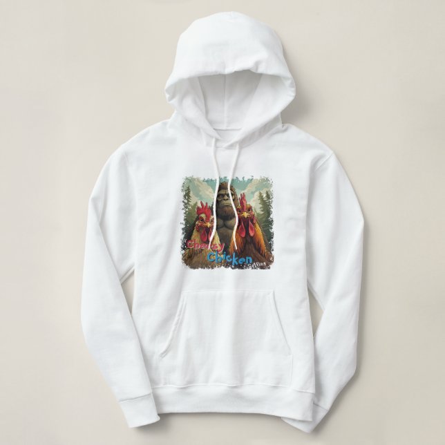 Pull À Capuche "Cheesy Chicken Selfies" Bigfoot Photo Op (Design devant)
