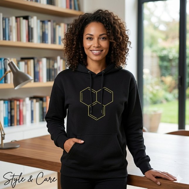 Pull À Capuche Chemise à capuche pour femmes avec diagramme chimi (Benzene Ring Chemical Diagram mark Women's Hoodie)
