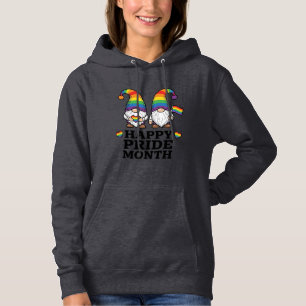 Pull À Capuche Chemise arc-en-ciel vintage Gnome Mois de la fiert