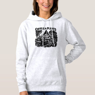 Pull À Capuche Chemise de café Dame de plante drôle Café & Plante