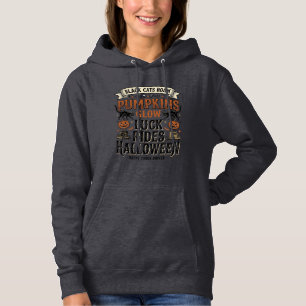 Pull À Capuche Chemise de chauffeur de camion Halloween avec chat