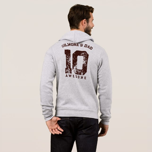 Pull À Capuche Chemise de Performance Papa au Maximum Cadeau Drôl (Dos entier)
