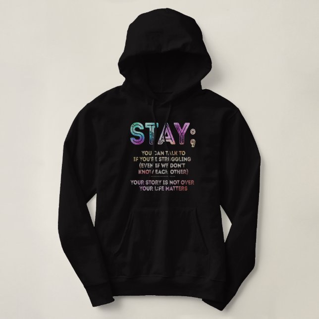 Pull À Capuche Chemise de sensibilisation à la prévention du suic (Design devant)