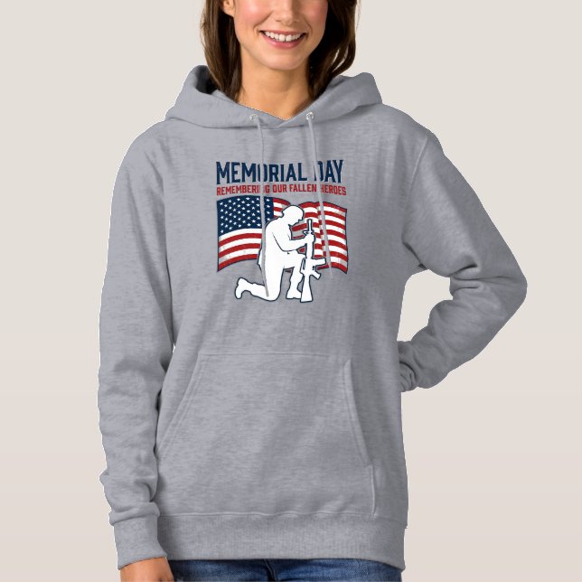 Pull À Capuche Chemise de soldat patriotique Jour du Souvenir Hér (Devant)