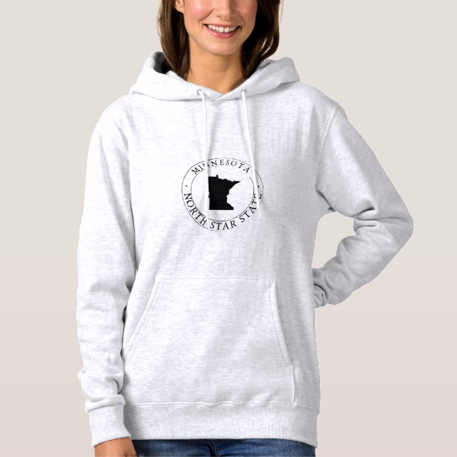 Pull À Capuche Chemise d'État du Minnesota à capuche (Devant)