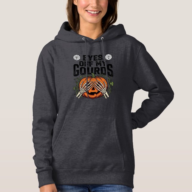 Pull À Capuche Chemise drôle de citrouille Yeux de mes citrouille (Devant)