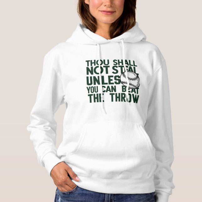 Pull À Capuche Chemise Humour volante de baseball (Devant)