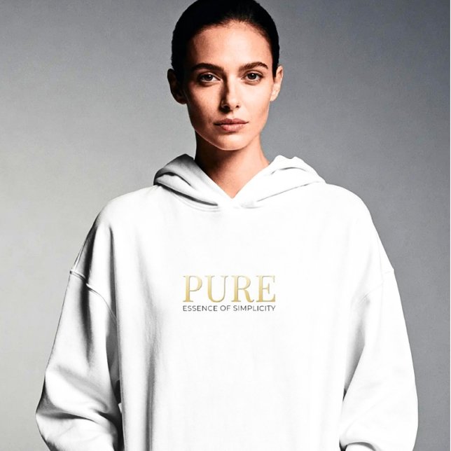 Pull À Capuche chemise luxueuse minimaliste blanche d'esthétique  (Créateur téléchargé)