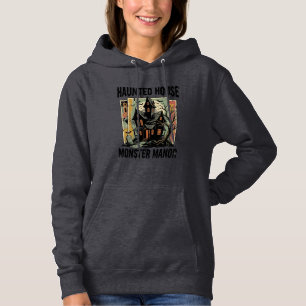 Pull À Capuche Chemise Maison Hantée Design Manoir Monstre Vintag