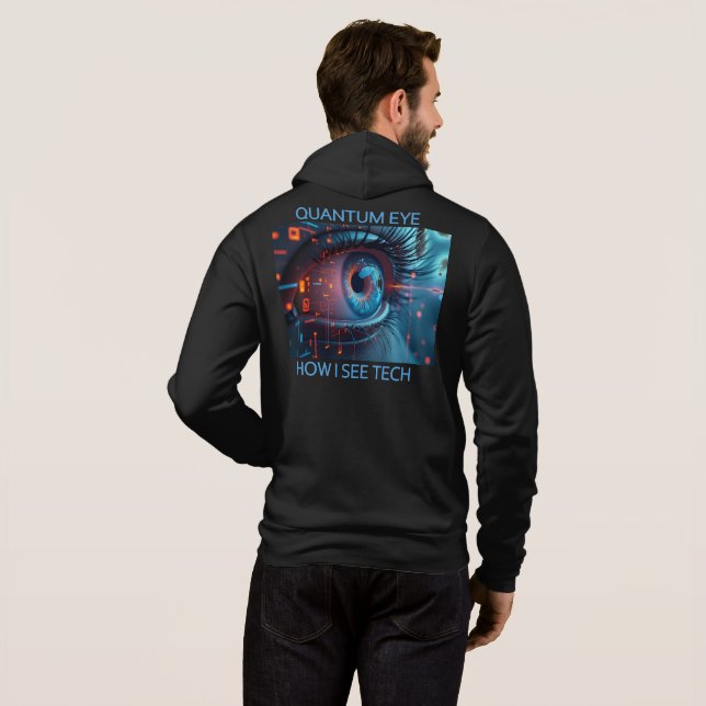 Pull À Capuche chemise noire à capuche Bella avec technologie Qua (Dos entier)