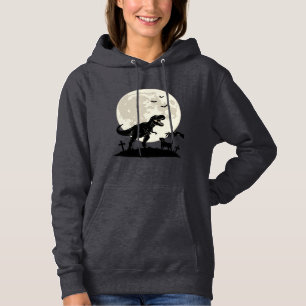 Pull À Capuche Chemise silhouette de cimetière de chien dinosaure