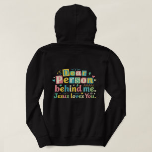 Pull À Capuche Cher personne derrière moi Jésus t'aime