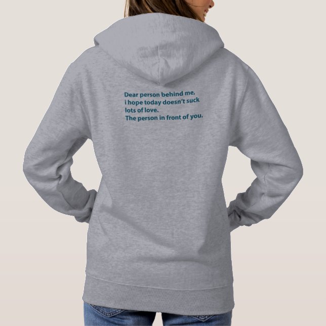 Pull À Capuche Chère personne derrière moi (Dos)