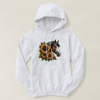 Pull À Capuche Cheval de Peinture de visage de baie avec des tour