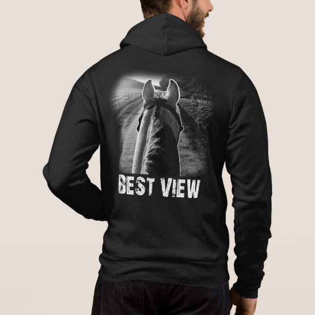 Pull À Capuche Cheval Meilleure Vue De Cheval Retour Idées Cadeau (Dos)