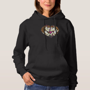Pull À Capuche Chevaux Couple Forme de coeur Amour Animaux Cheval
