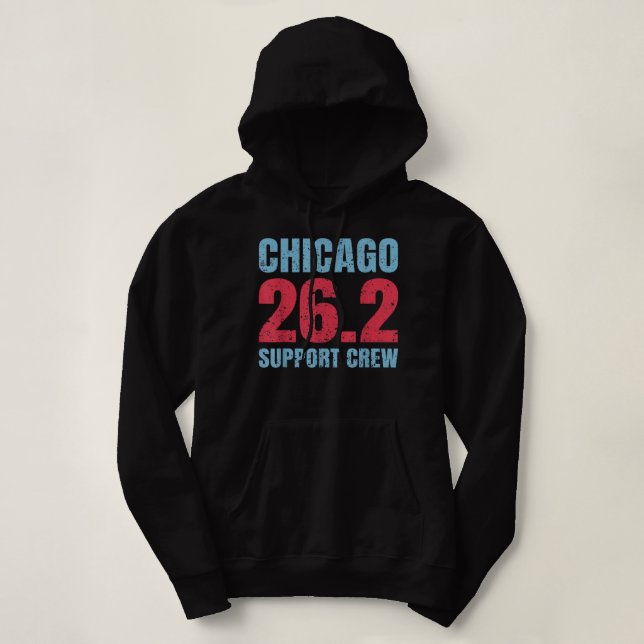 Pull À Capuche Chicago 26.2 Soutien Marathon de l'équipage de con (Design devant)