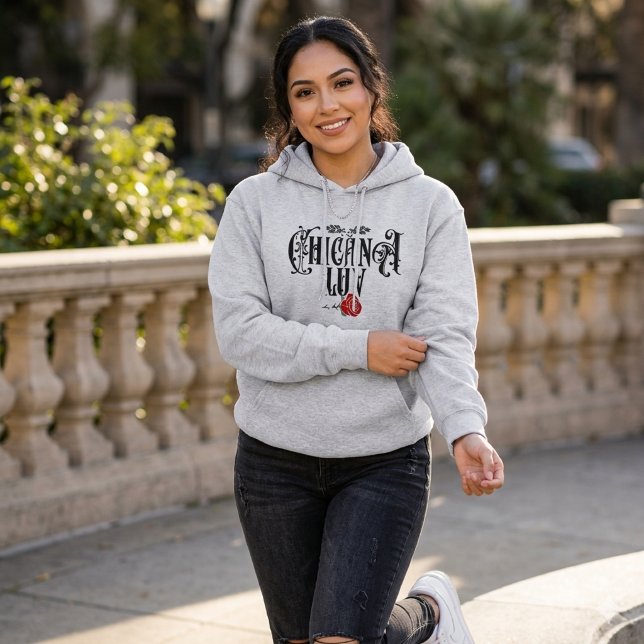 Pull À Capuche Chicana Amour | Latina Fierté Streetwear (Chicana Love | Latina Pride Streetwear Hoodie)