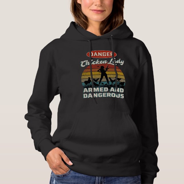 Pull À Capuche Chicken Lover Danger Chic (Devant)