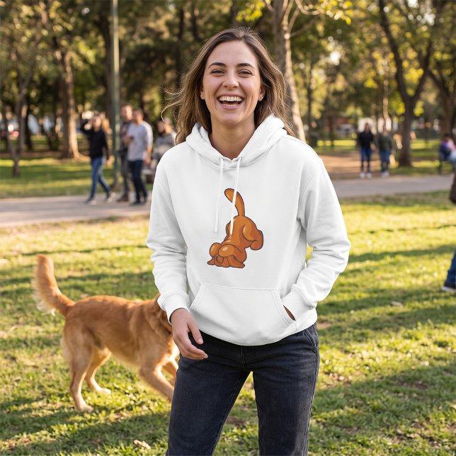 Pull À Capuche Chien de chasse orange (Créateur téléchargé)
