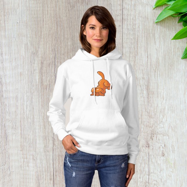 Pull À Capuche Chien de chasse orange (Créateur téléchargé)