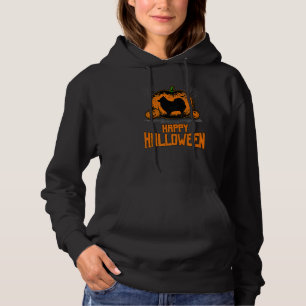 Pull À Capuche Chien d'Halloween Citrouille Poméranie