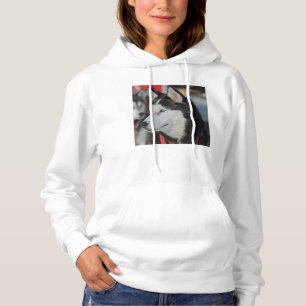 Pull À Capuche Chien husky avant une course, Canada