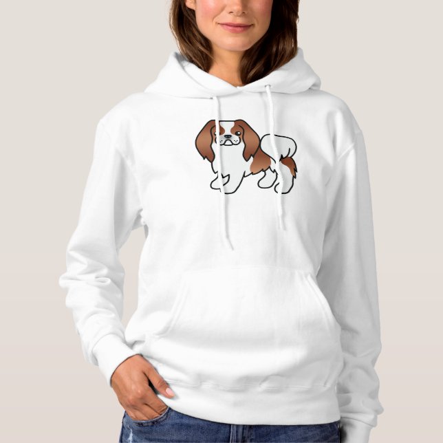 Pull À Capuche Chien Japonais Rouge Et Blanc Cartoon Mignon (Devant)