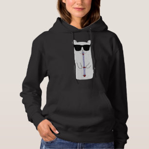 Pull À Capuche Chien portant des lunettes de soleil Jouer Clarine