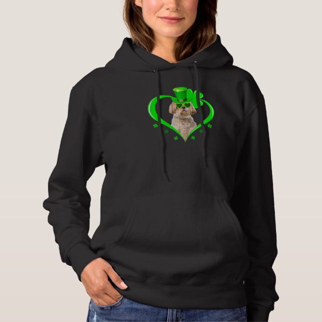Pull À Capuche Chien Shih Tzu Chien St Patrick Costume Shamrock d (Devant)