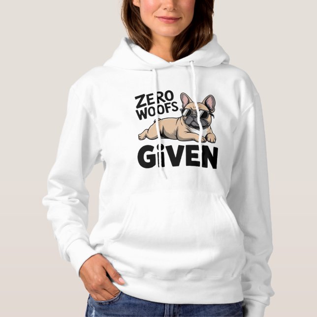 Pull À Capuche Chienne Maman de Bouledogue Français Sarcasme Humo (Devant)