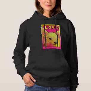 Pull À Capuche Chihuahua Aime Le Pop Rose Et Jaune