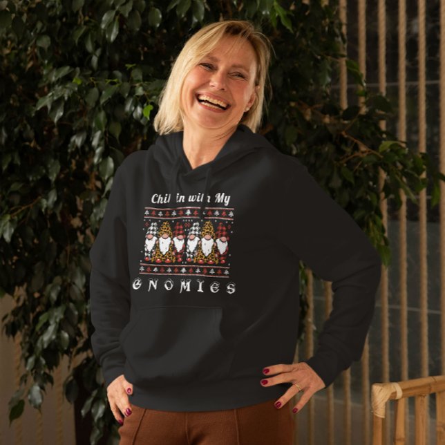 Pull À Capuche Chillin Avec Mes Gnomes Drôle Gnome Payamas (Chillin with my Gnomies)
