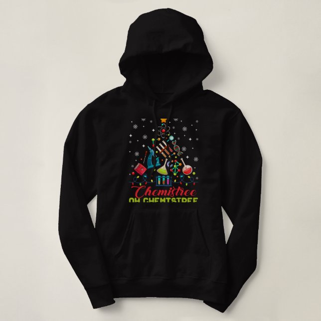 Pull À Capuche Chimiste Chimiste De Noël Arbre Chimie Ch (Design devant)