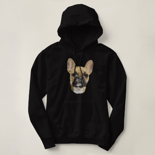 Pull À Capuche Chiots Bouledogue Français (Design devant)