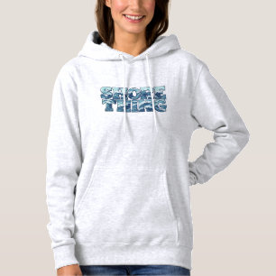 Pull À Capuche Chose certaine Graphique de surf vague océan ble