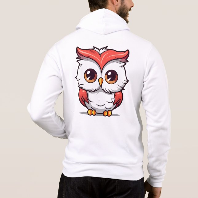 Pull À Capuche Chouette de dessin animé de style Kawaii magnifiqu (Dos)