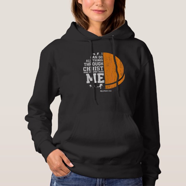 Pull À Capuche Christ me renforce Religieux Christian Ice Hoc (Devant)