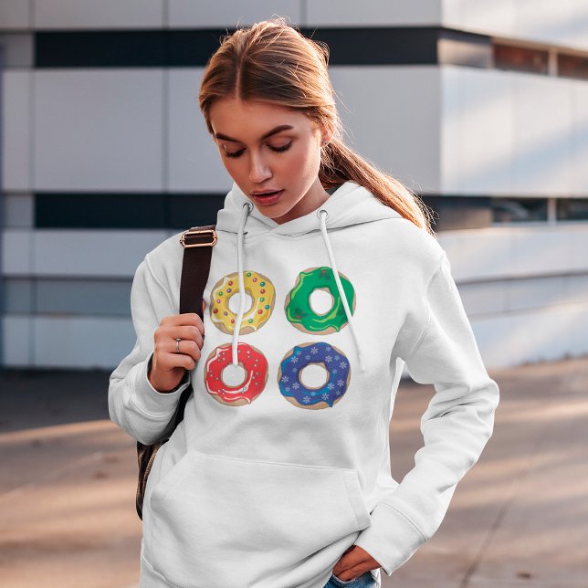 Pull À Capuche Christmas Donuts Hoodie (Créateur téléchargé)