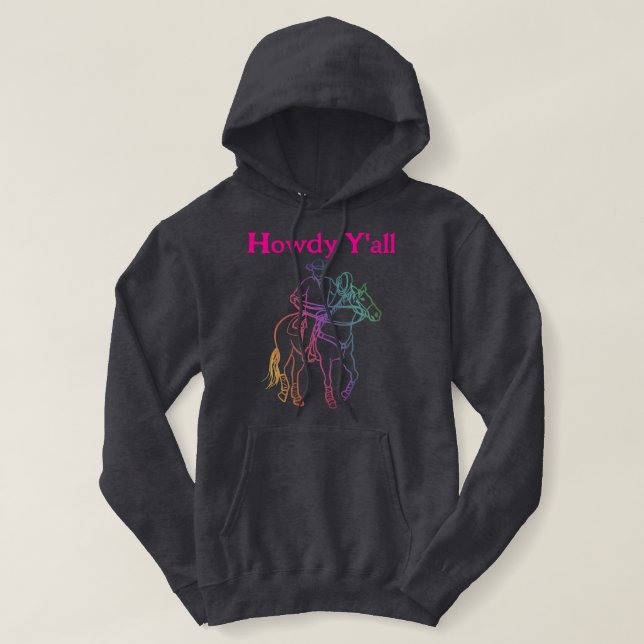 Pull À Capuche CISV Austin Howdy Cowboy Femmes (Design devant)