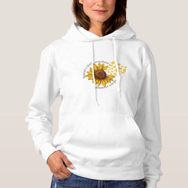 Pull À Capuche Citation de tournesol (Devant)