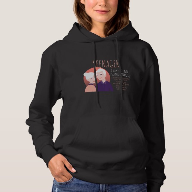 Pull À Capuche Citoyen de Seenager Funny meme seniors citoyen ret (Devant)