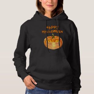 Pull À Capuche Citrouille d'Halloween portant un masque facial dr
