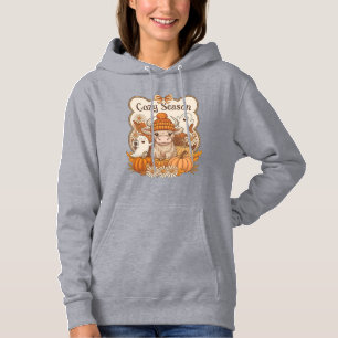Pull À Capuche Citrouille-vache des Highlands Fantôme Halloween